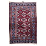 Antique Uzbek Bukhara handmade rug 94cm x 125cm (1920s)