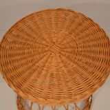 Braided rattan table