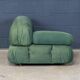 Retro "Camaleonda" armchair in green fabric, 20th-century style.