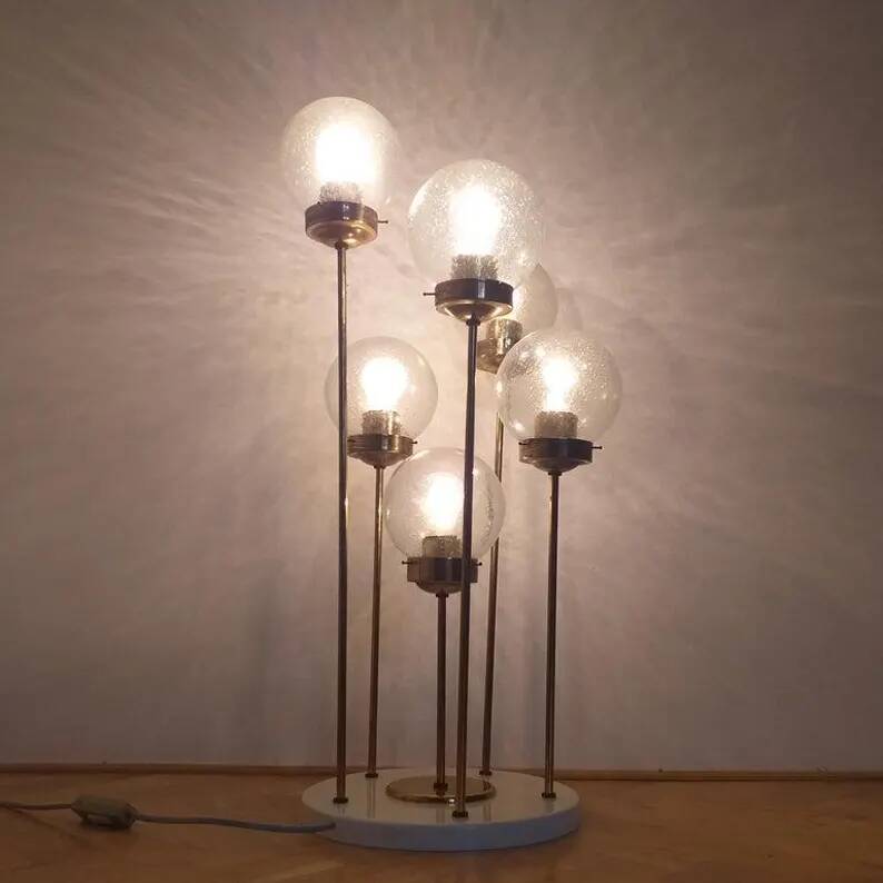 Midcentury Floor Lamp Sputnik, Kamenicky Senov, 1970s