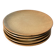 5 beige stoneware dessert plates
