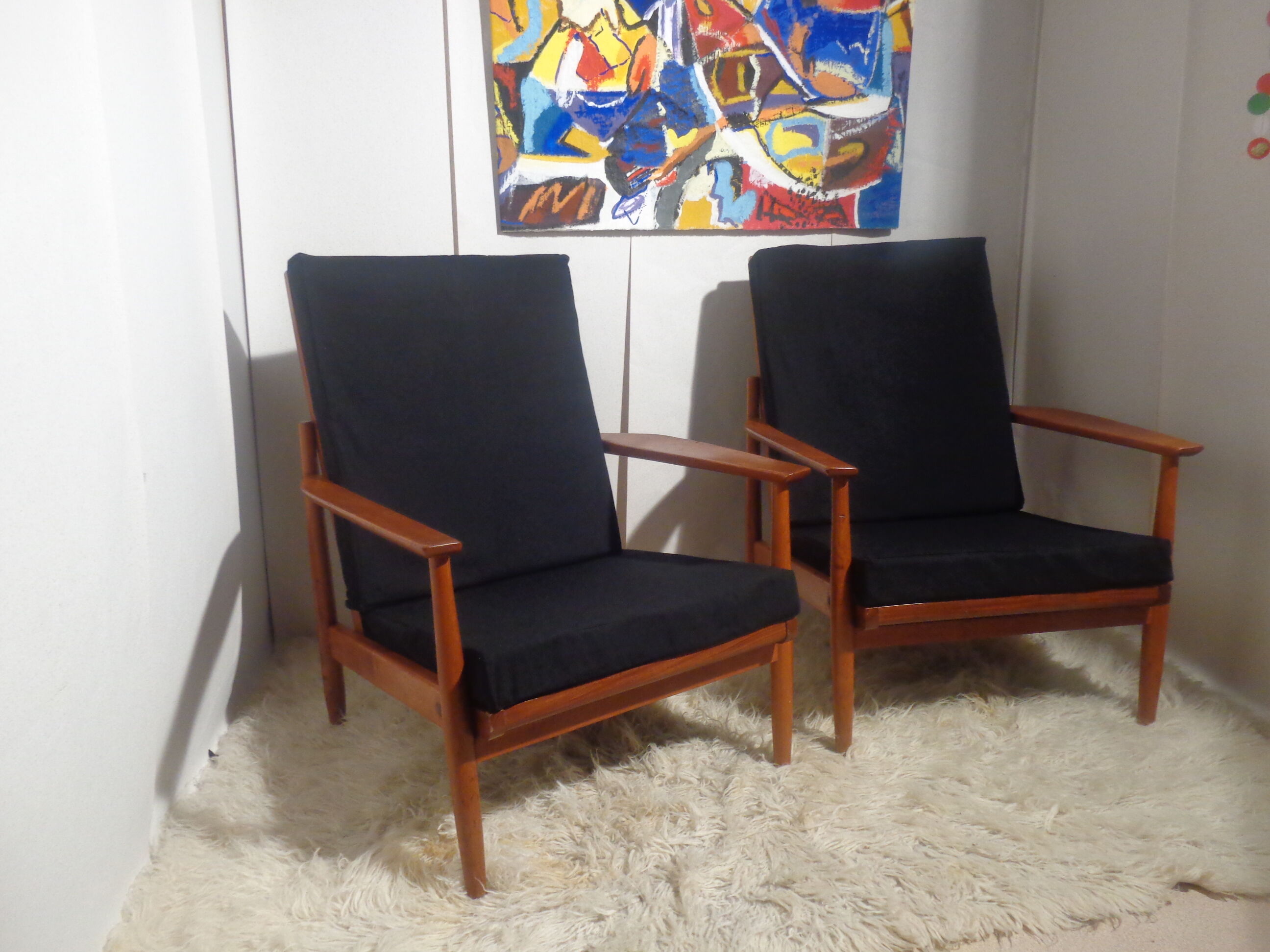 Pair of scandinavian armchairs of the years 60