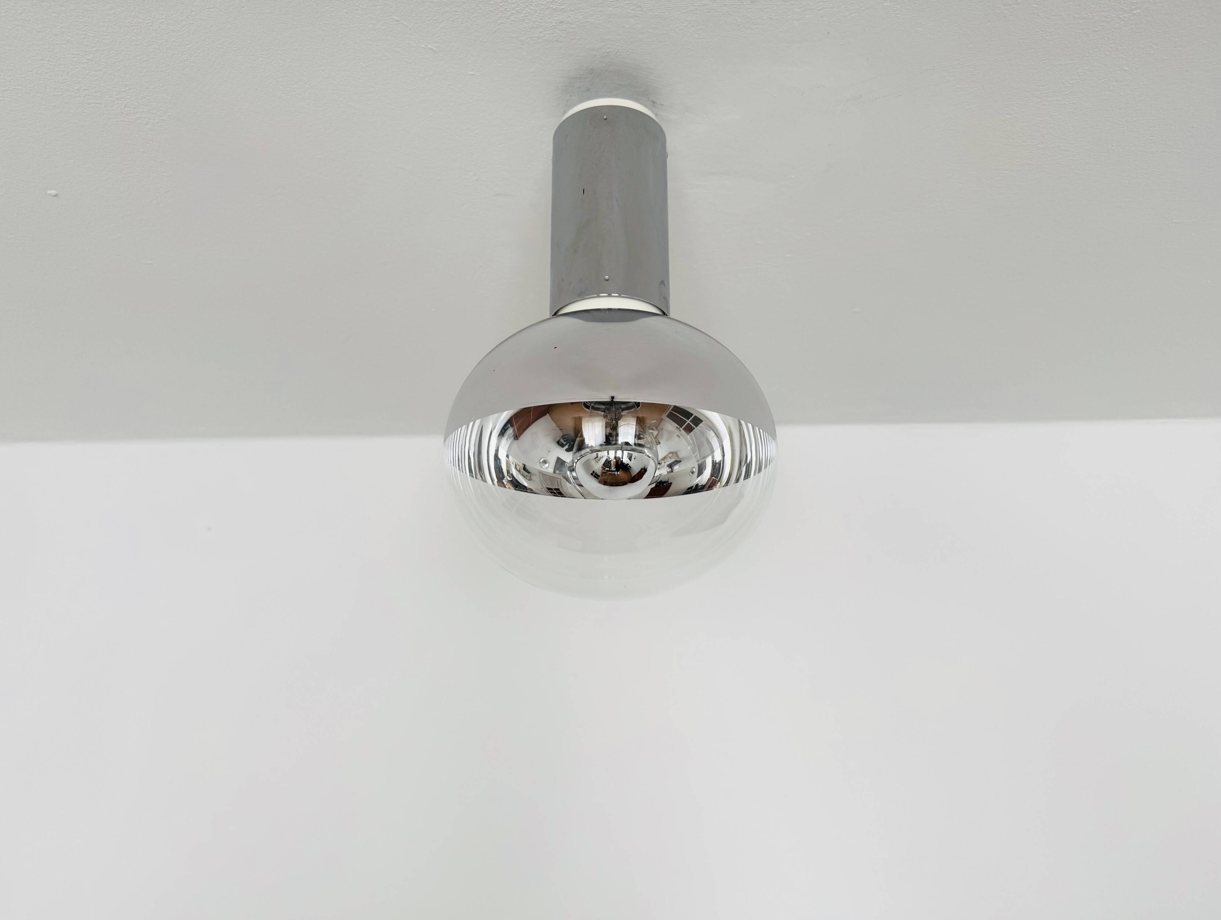 Set of 2 Large 1970s Modernist Flush Lamps by Motoko Ishii for Staff