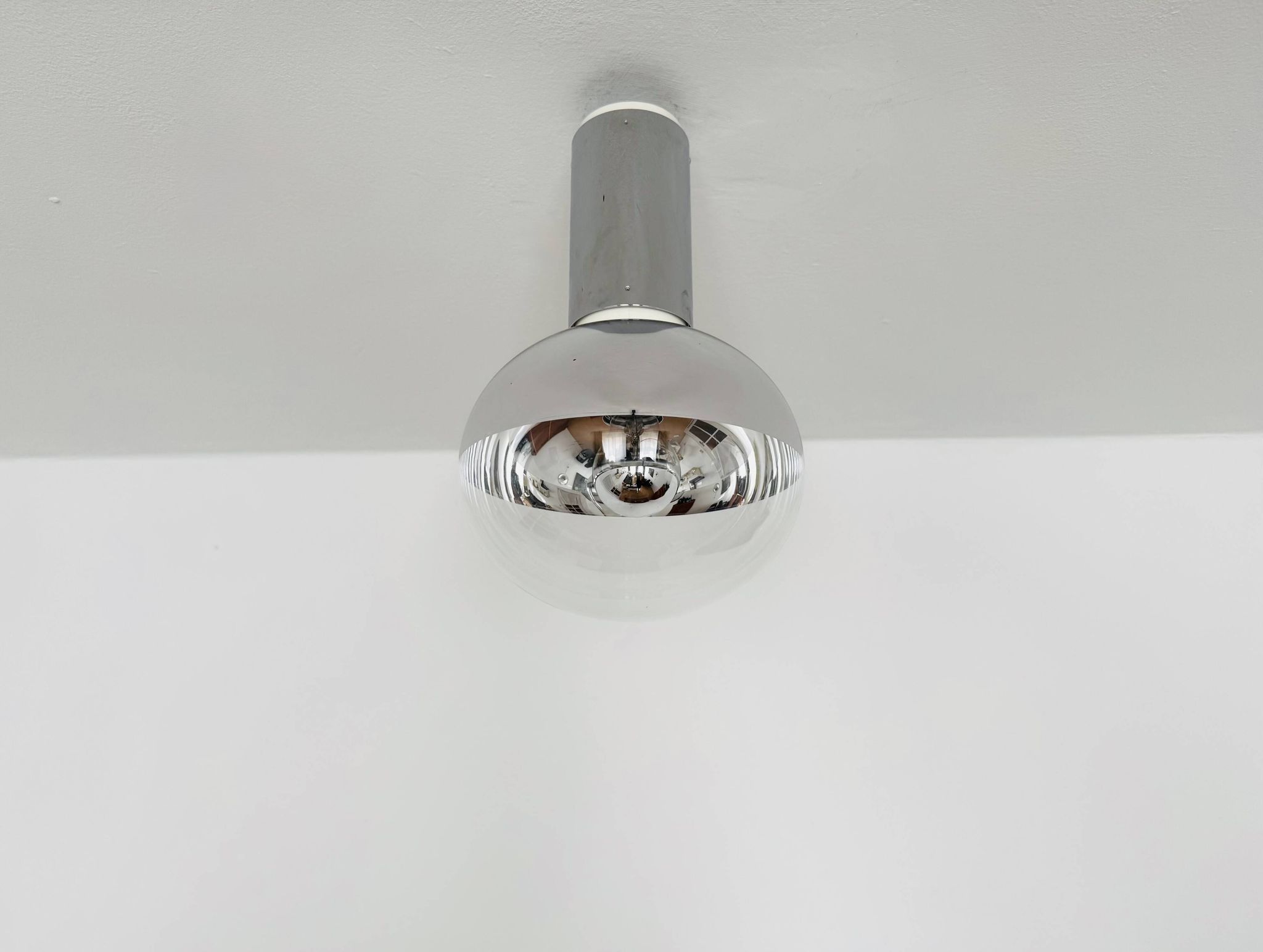 Set of 2 Large 1970s Modernist Flush Lamps by Motoko Ishii for Staff