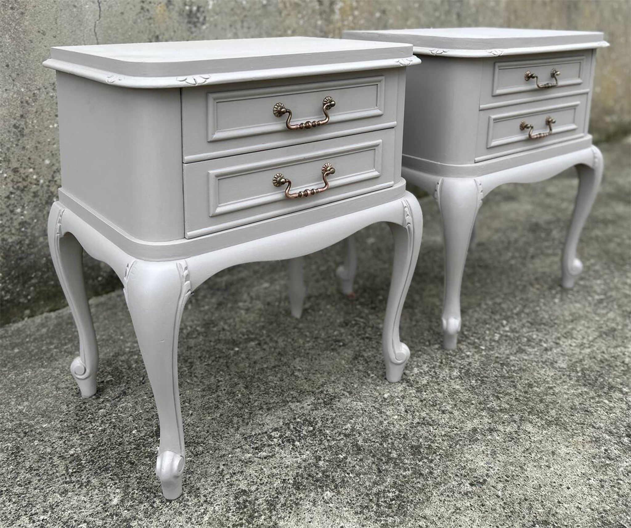 Pair of bedside tables, Louis XV style, vintage, 1960s
