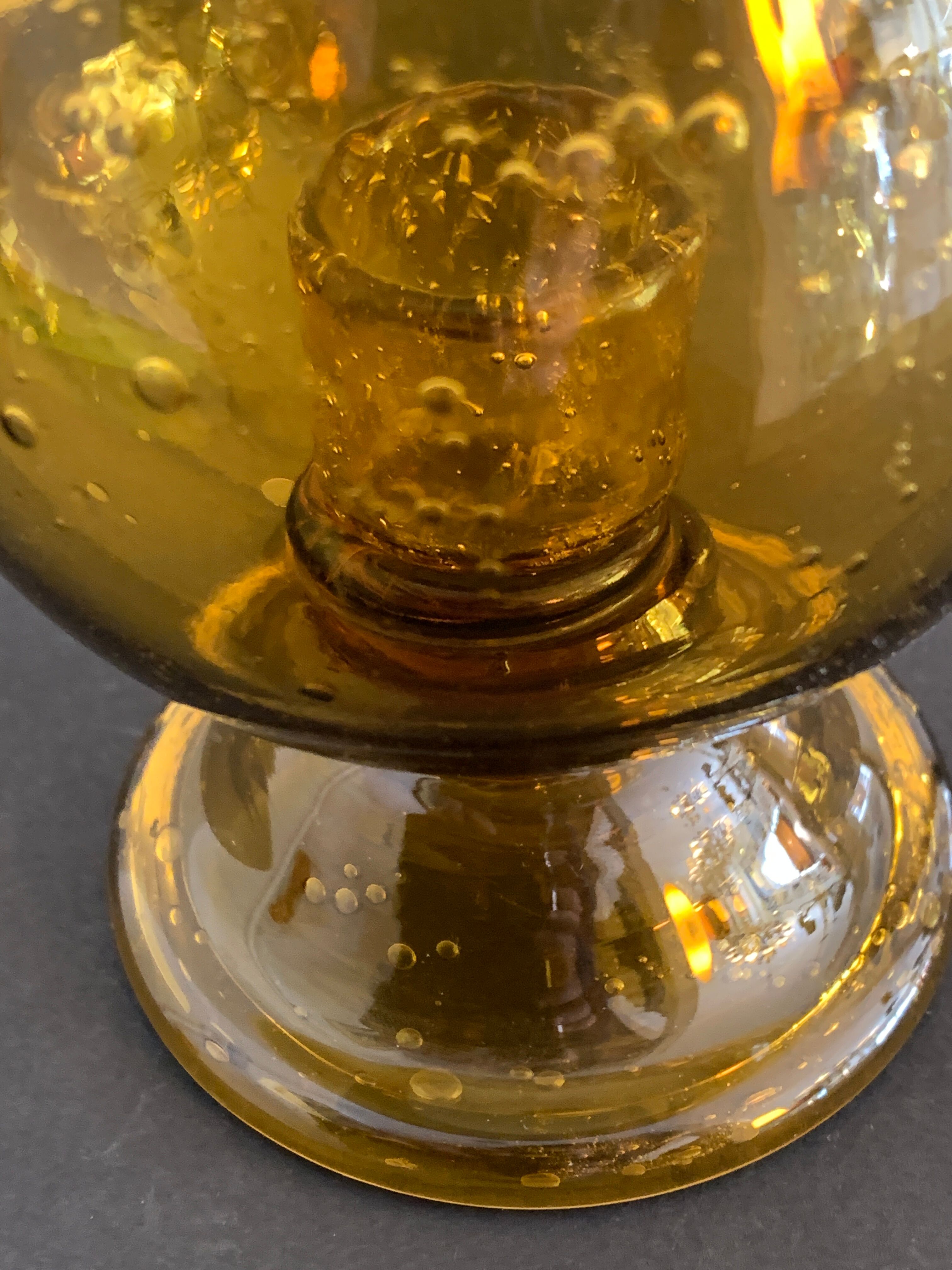 Biot glass candlestick