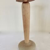 Raw wood candlestick