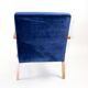 Fauteuils en velours bleu 1970