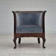 Années 1950, chaise longue danoise, état d'origine, meuble en laine bleu clair.