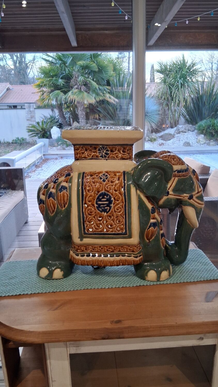 Large ceramic elephant