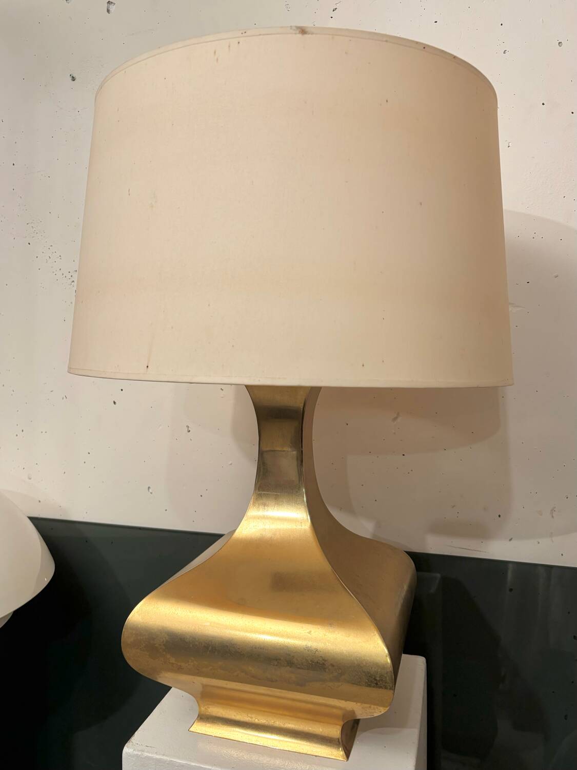 Aran table lamp in brass.Ciangiacomo creation 1970