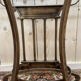 Console d’entrée en métal doré et verre