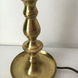 Brass candle-shaped lamp