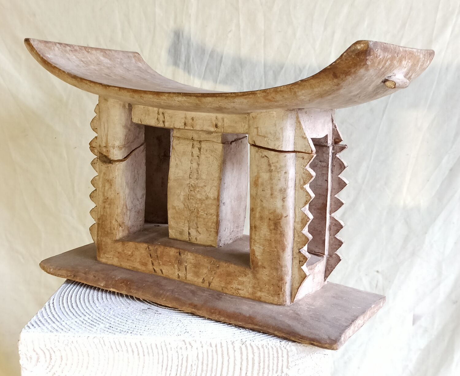 Antique wooden stool african art ashanti from ghana