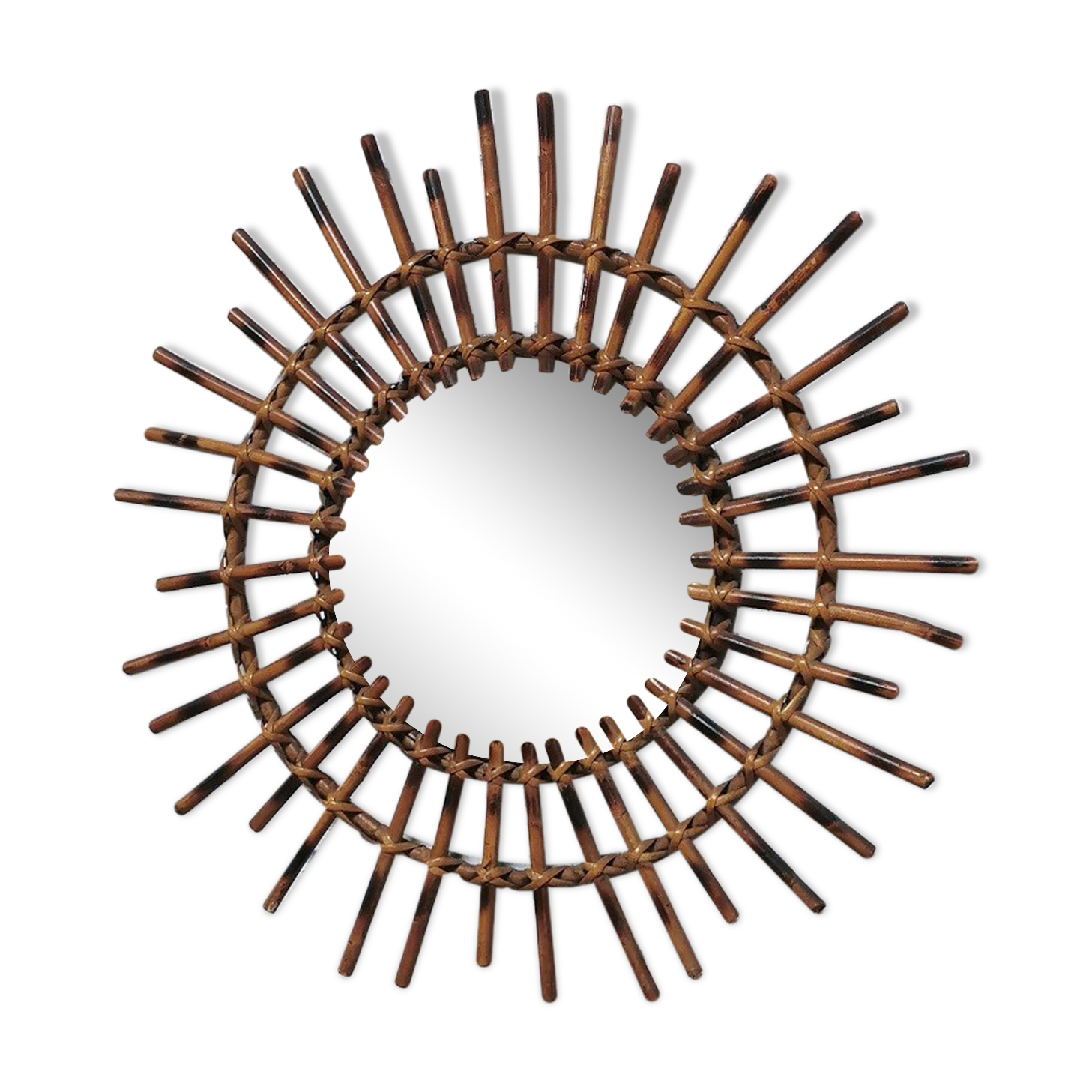 Mirror sun rattan