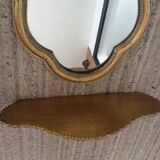 Mirror set and gilded wooden console