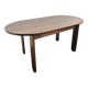 Stained Solid Larch Dining Table for Six by Mária Szedleczky, 1970s