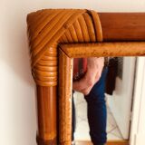 Rattan mirror