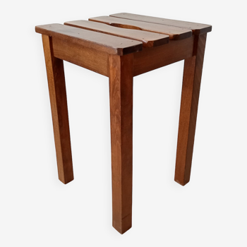 Tabouret vintage en chêne années 70/80