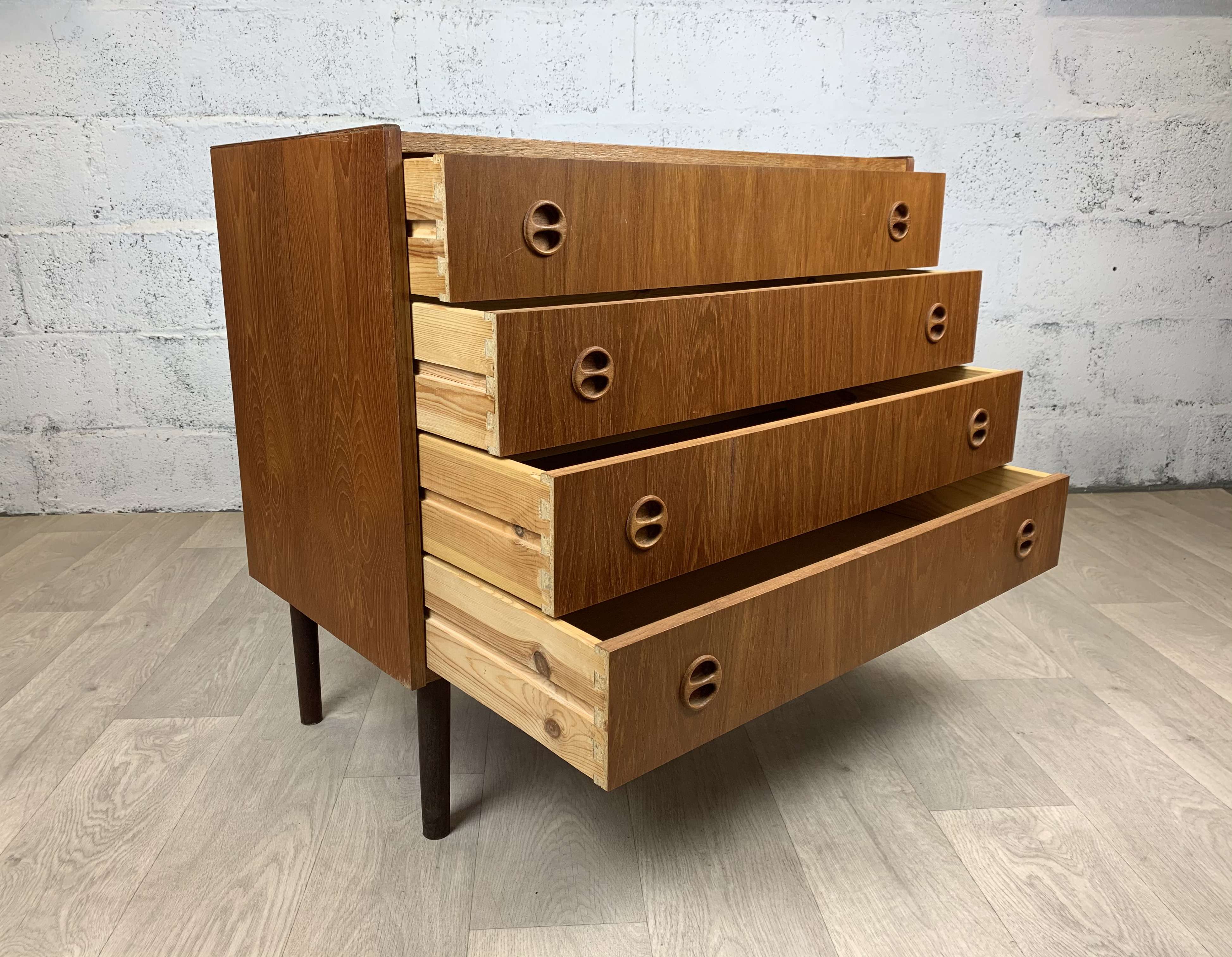 Vintage Scandinavian Teak Commodity, 60s