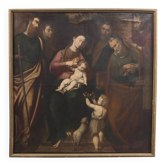 Ancient painting with a religious subject, oil on canvas, Italy, 17th century.
