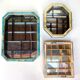 Vintage wall display cases