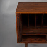 Danish Design Rosewood small chest for LP's with tambour doors, 1960s
