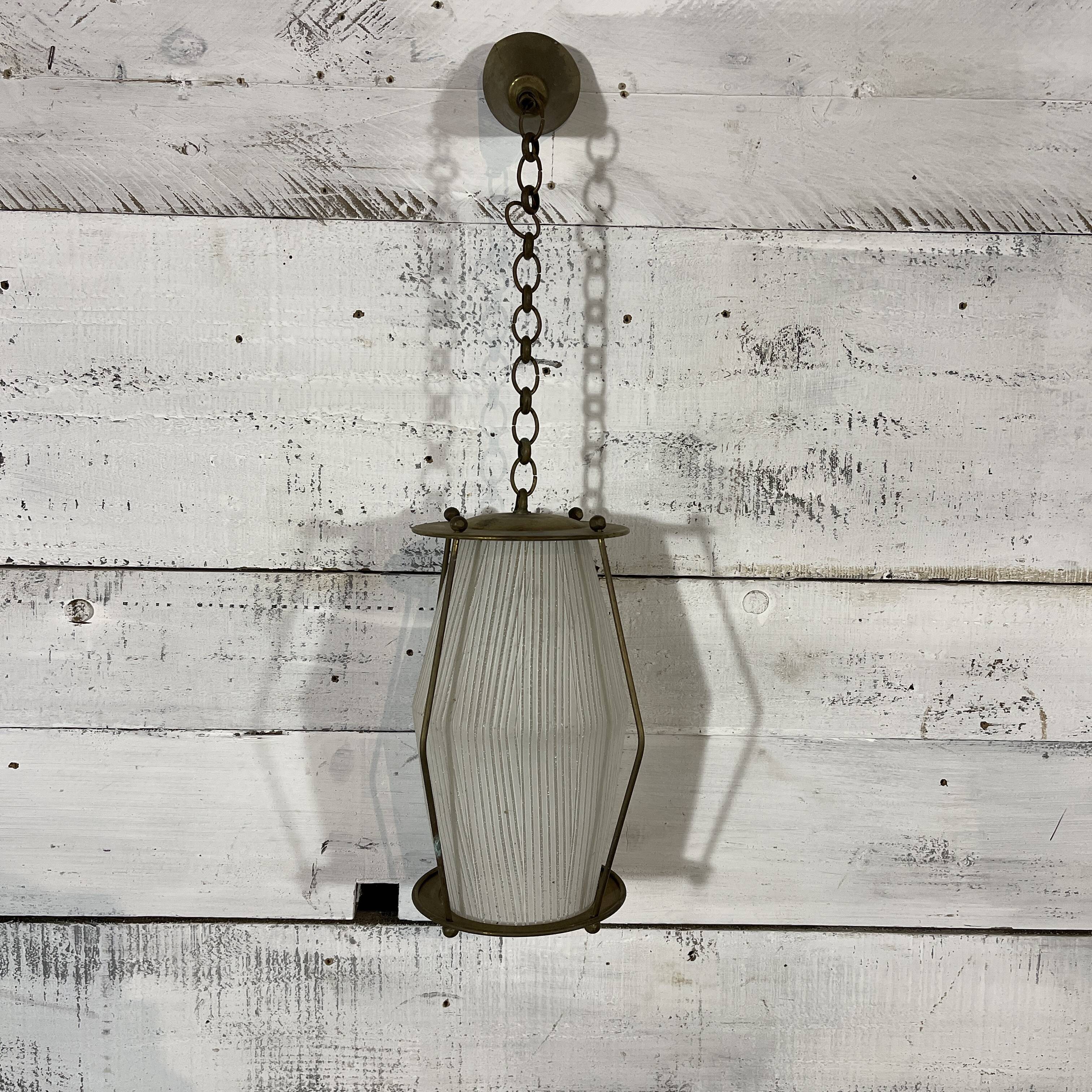 Vintage brass pendant light