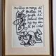 Sérigraphie d'après Jean Dubuffet encadrée sous verre 25 cm par 31 cm