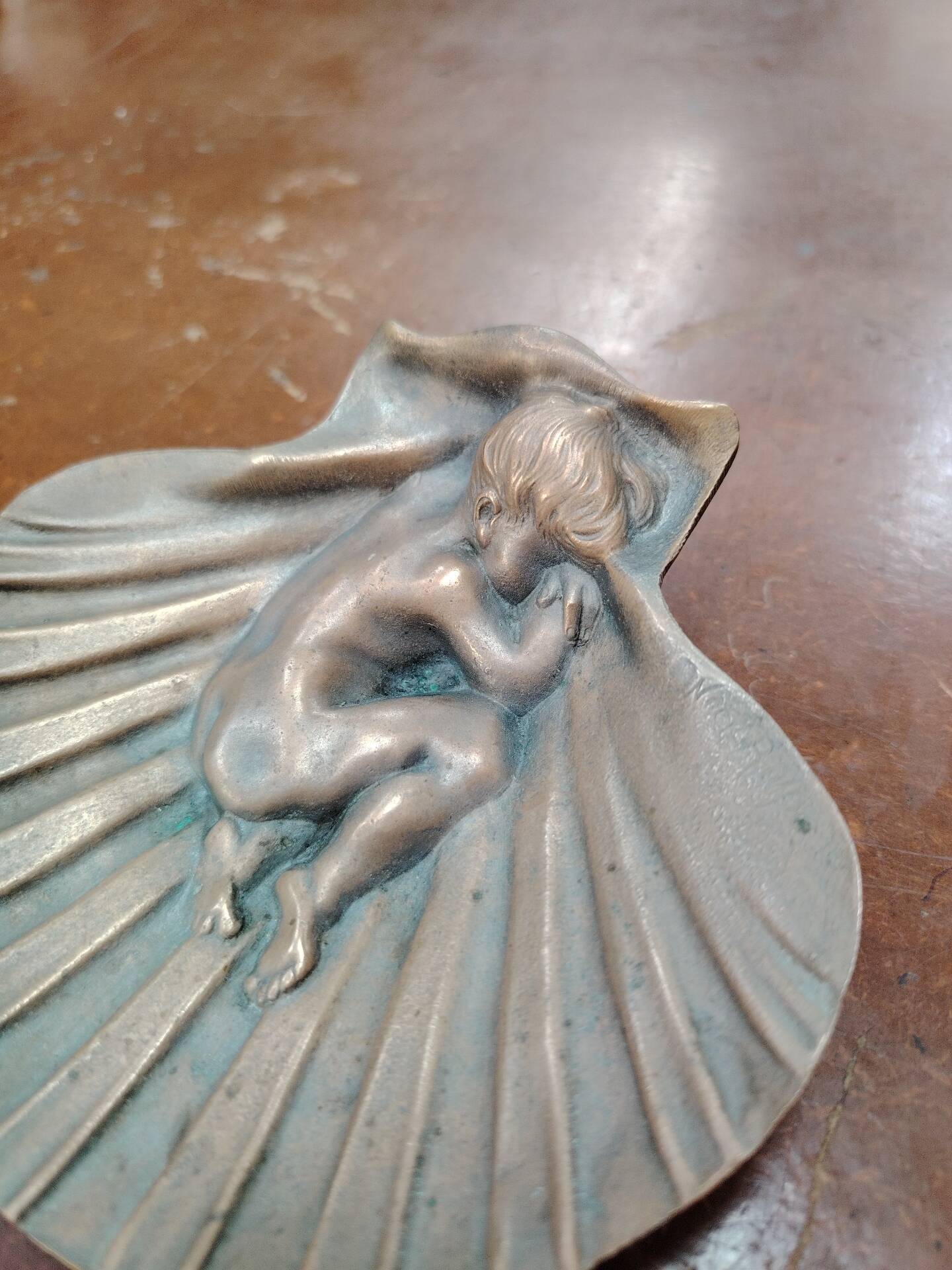 Bronze Art Nouveau catchall by Léon Noël-Ruffier