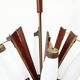 Lustre italien en teck et laiton