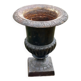 Iron garden urn planter, Antique French cast iron classical campana va