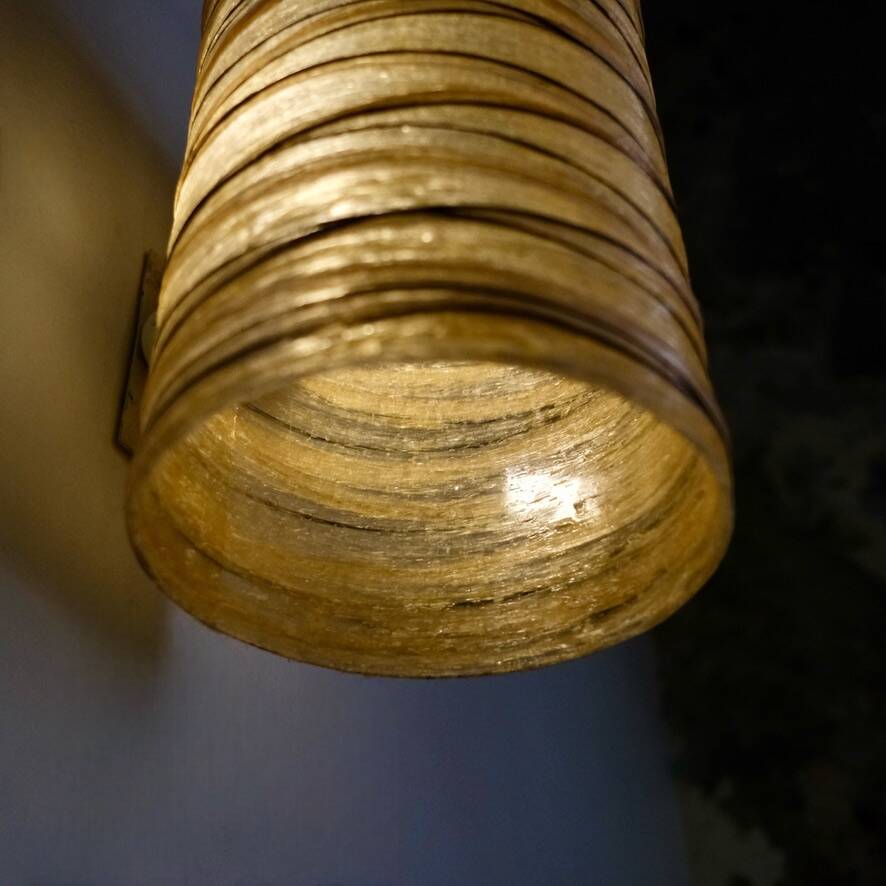 Resin and rope wall light by Accolay, France, 1970s