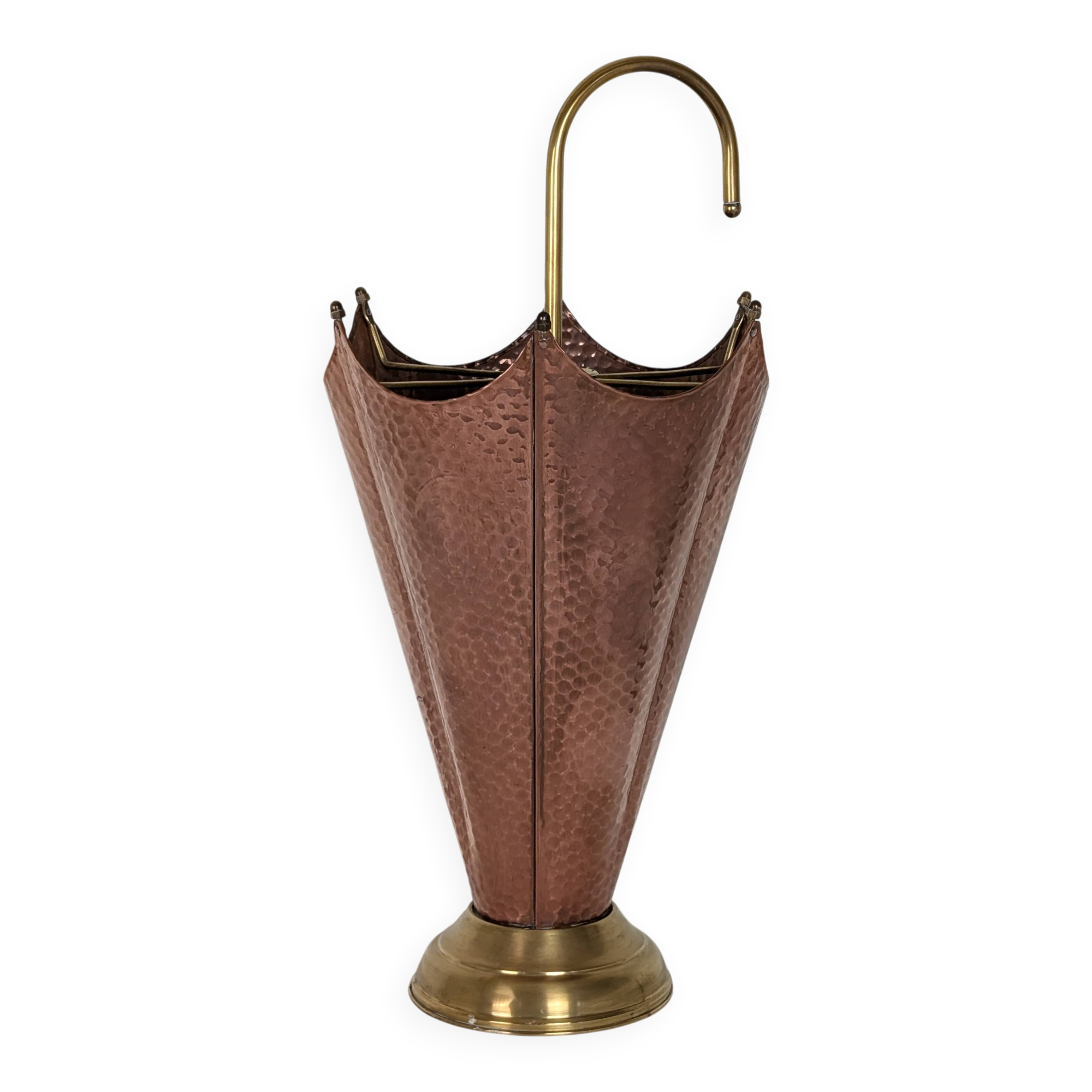Copper and brass umbrella stands