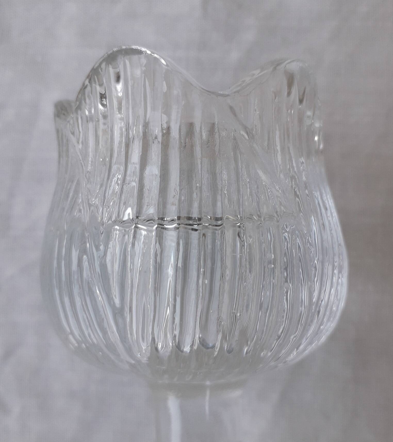 Pair of glass candlesticks