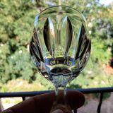 Vintage Italian chiseled crystal stemmed glasses