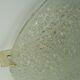 vintage kaiser ice glass ceiling LAMP flush mount 60/70's relief surface