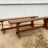 Pair of benches rustic 1950