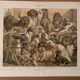 Old colour engraving of dogs – 1890
