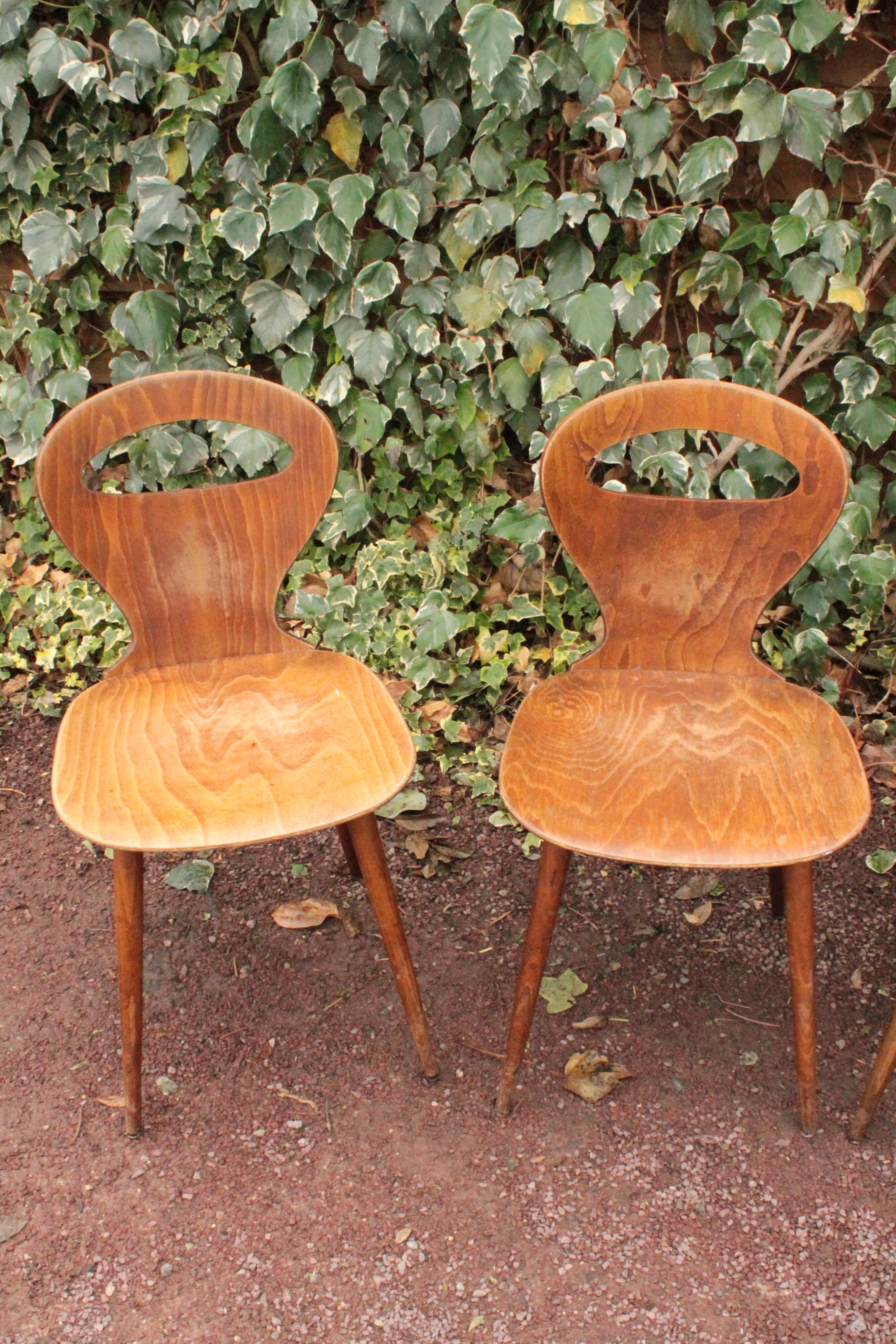 Set of 4 Baumann chairs, model called ant
