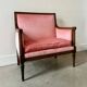 Large pink velvet armchair