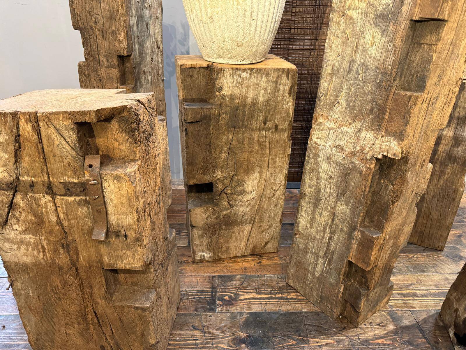 6 oak stools