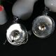 Pair of chrome-plated metal wall lights, hand-shaped with lampshade