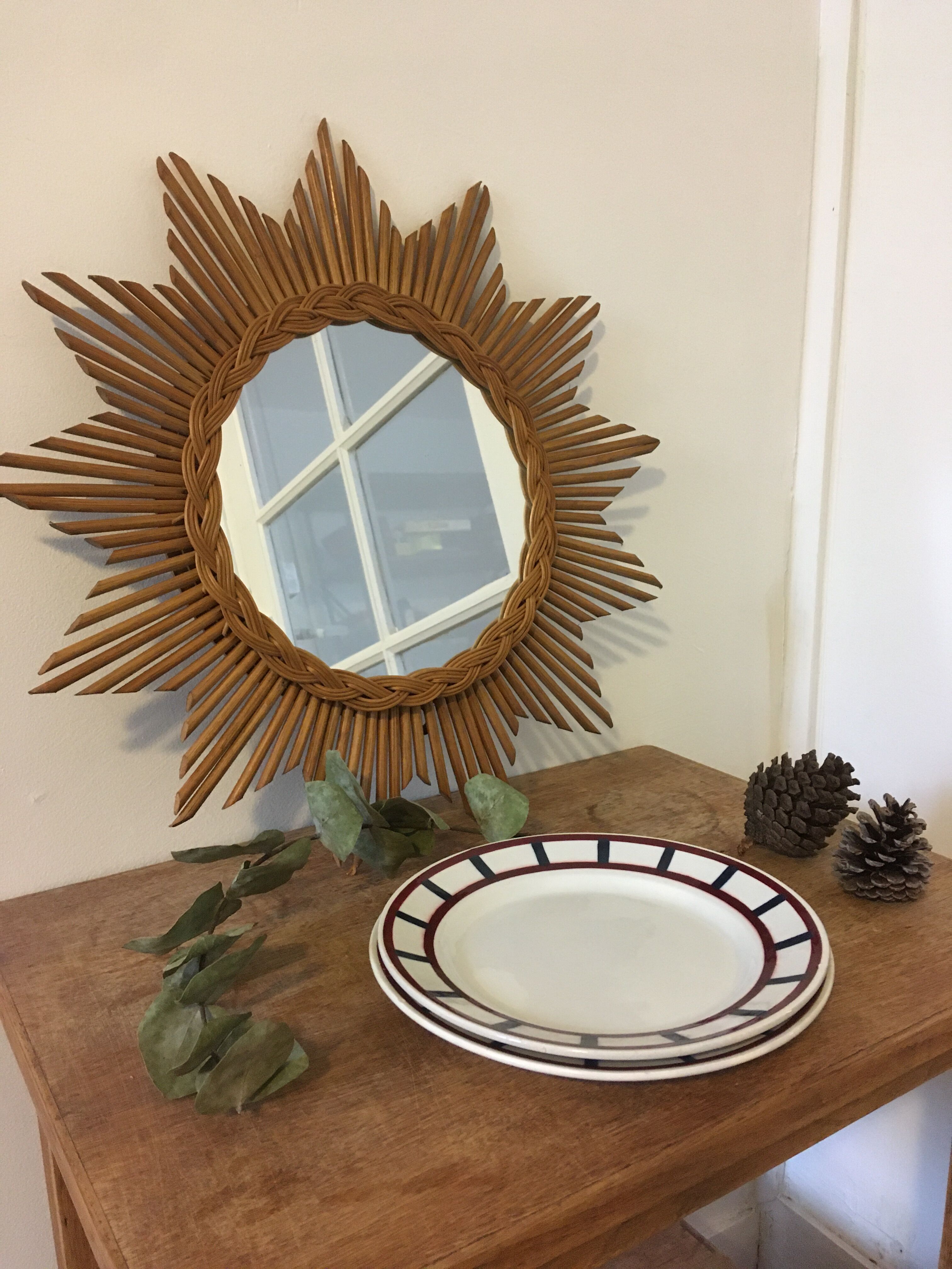 Paire d'assiettes en porcelaine de Badonviller modèle Béarn