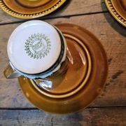 Boch la louvière – delta noix coffee service 1966 – vintage 25 pieces
