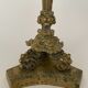 Pair of bronze candle holders with neogothic nineteenth chiseling
