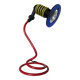 Spiral lamp in primary colours from the 80s Memphis era.