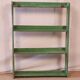 Old original Burmese teak wall shelf with green patina