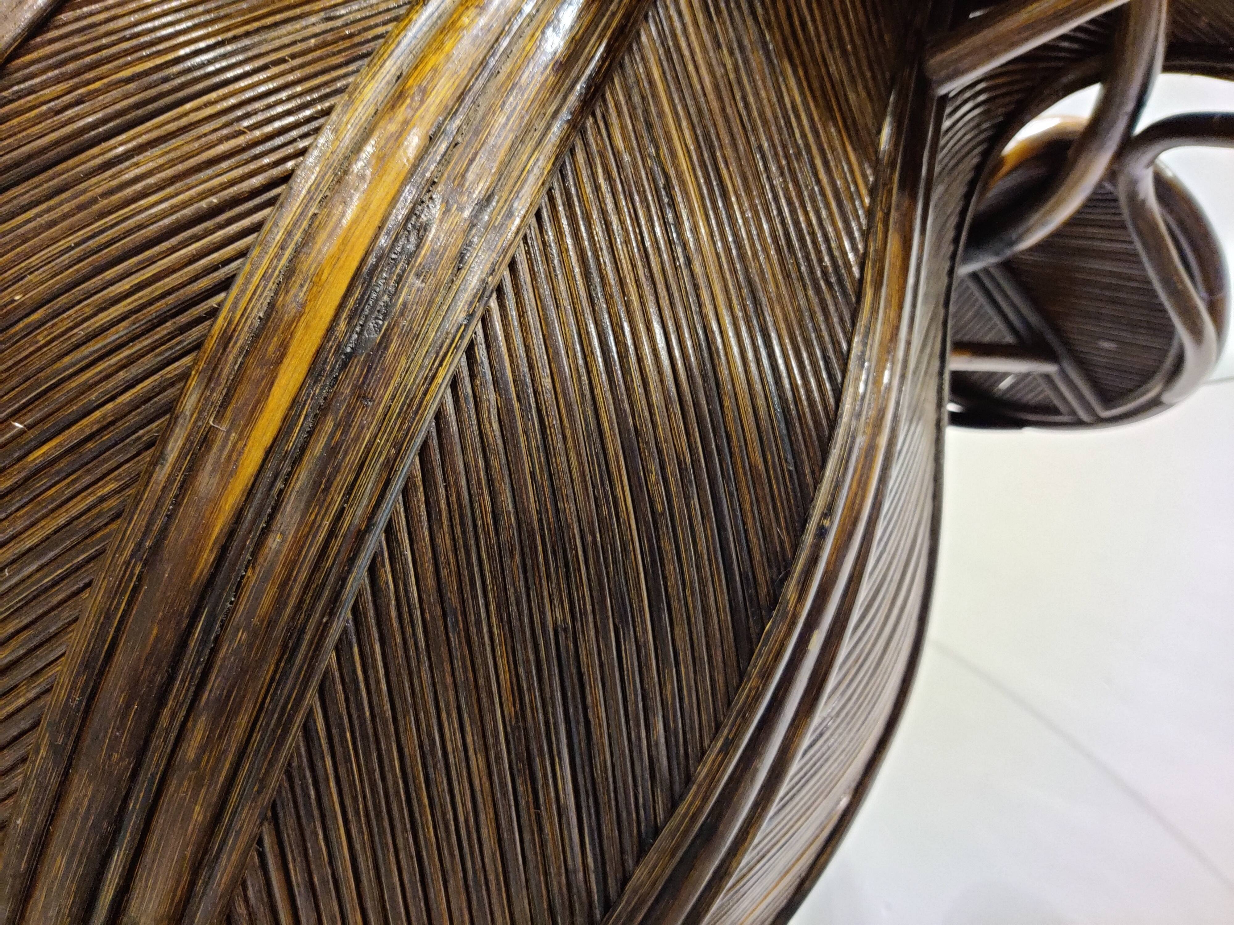 Table à manger en bambou années 1970