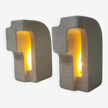 Pair of stone lamps. Albert Tormos 1970